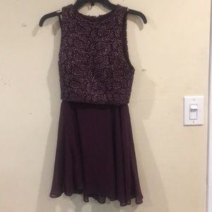 Purple two piece dress